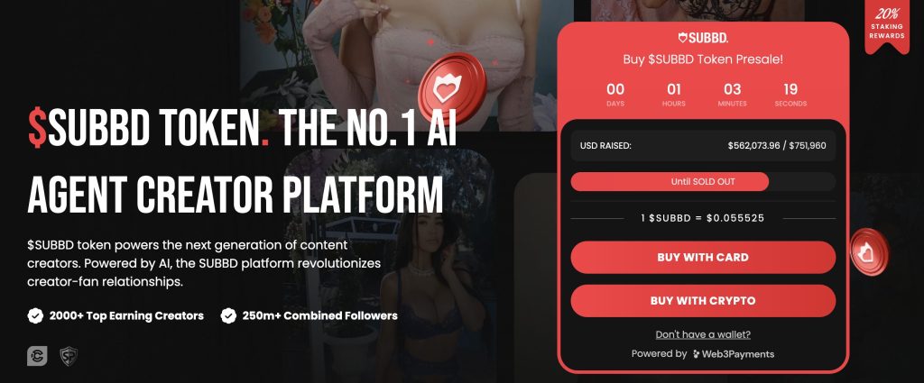 Subbd's subscription interface and its most important data